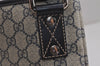 Authentic GUCCI Sherry Line Shoulder Cross Bag GG PVC Leather 246413 Navy 6883J