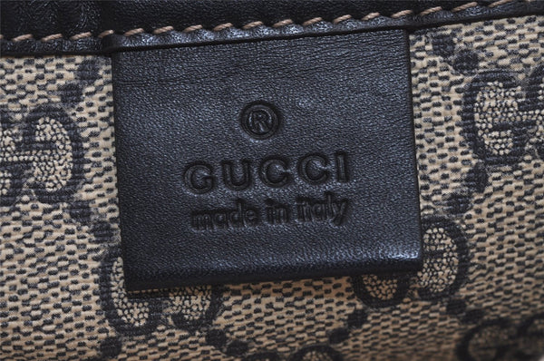 Authentic GUCCI Sherry Line Shoulder Cross Bag GG PVC Leather 246413 Navy 6883J