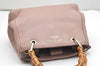 Authentic GUCCI Bamboo Shopper Small 2Way Hand Bag Leather 336032 Pink 6883K