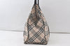 Authentic BURBERRY Vintage Nova Check Nylon Tote Hand Bag Beige 6884K