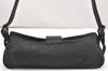 Authentic FENDI Shoulder Cross Body Bag Purse Sweat Leather Gray Junk 6885K