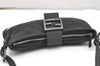 Authentic FENDI Shoulder Cross Body Bag Purse Sweat Leather Gray Junk 6885K