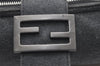 Authentic FENDI Shoulder Cross Body Bag Purse Sweat Leather Gray Junk 6885K