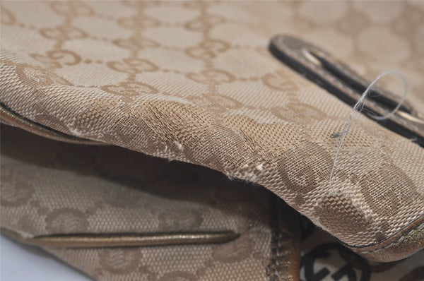 Authentic GUCCI Princy GG Canvas Leather Shoulder Tote Bag 163805 Beige 6886I