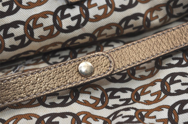 Authentic GUCCI Princy GG Canvas Leather Shoulder Tote Bag 163805 Beige 6886I