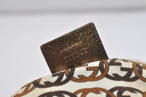 Authentic GUCCI Princy GG Canvas Leather Shoulder Tote Bag 163805 Beige 6886I