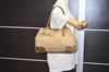 Authentic GUCCI Princy GG Canvas Leather Shoulder Tote Bag 163805 Beige 6886I