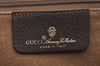 Authentic GUCCI Web Sherry Line Hand Boston Bag GG PVC Leather Brown Junk 6887J