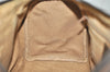 Authentic GUCCI Web Sherry Line Hand Boston Bag GG PVC Leather Brown Junk 6887J