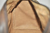 Authentic GUCCI Web Sherry Line Hand Boston Bag GG PVC Leather Brown Junk 6887J