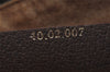 Authentic GUCCI Web Sherry Line Hand Boston Bag GG PVC Leather Brown Junk 6887J