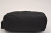 Authentic PRADA Vintage Nylon Tessuto Leather Pouch Purse Black 6888J