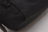 Authentic PRADA Vintage Nylon Tessuto Leather Pouch Purse Black 6888J