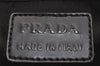 Authentic PRADA Vintage Nylon Tessuto Leather Pouch Purse Black 6888J