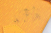 Authentic Louis Vuitton Epi Leather Sac Plat Hand Bag M52079 Yellow Junk 6889G