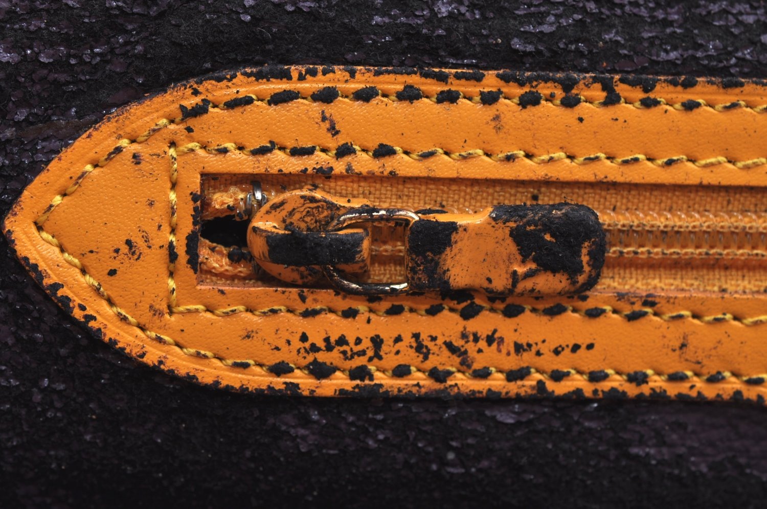 Authentic Louis Vuitton Epi Leather Sac Plat Hand Bag M52079 Yellow Junk 6889G