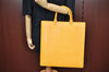 Authentic Louis Vuitton Epi Leather Sac Plat Hand Bag M52079 Yellow Junk 6889G