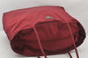 Authentic PRADA Vintage Nylon Tessuto Shoulder Tote Bag Red 6889K