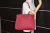 Authentic PRADA Vintage Nylon Tessuto Shoulder Tote Bag Red 6889K