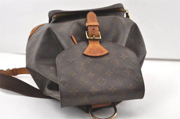 Authentic Louis Vuitton Monogram Montsouris GM Backpack M51135 LV 6890J