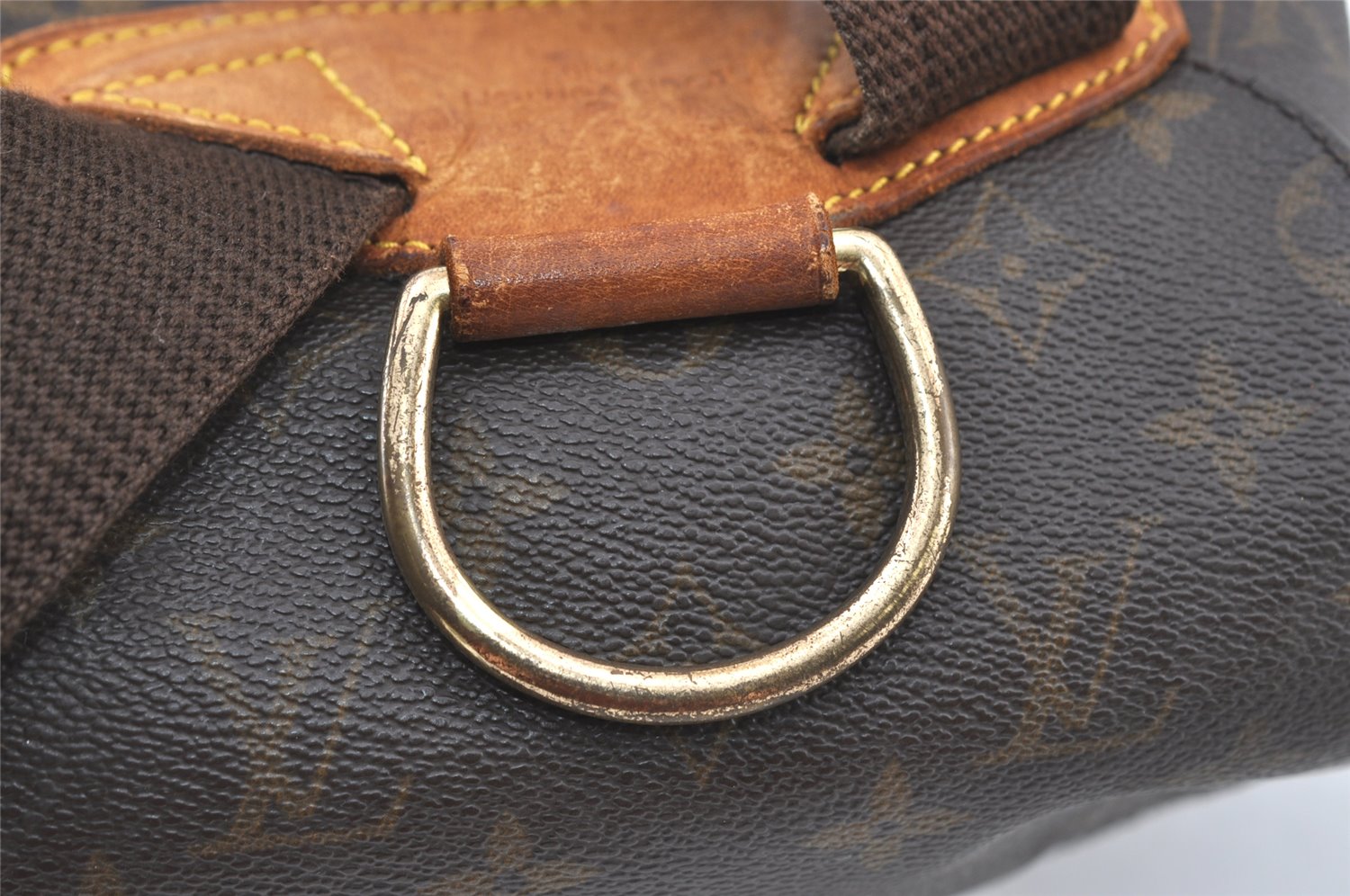 Authentic Louis Vuitton Monogram Montsouris GM Backpack M51135 LV 6890J