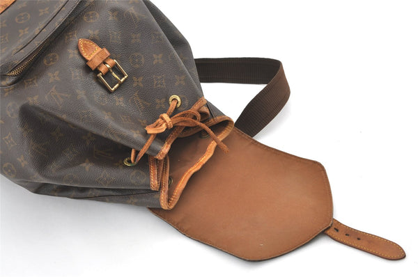 Authentic Louis Vuitton Monogram Montsouris GM Backpack M51135 LV 6890J