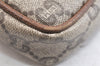 Authentic GUCCI Web Sherry Line GG Plus Clutch Bag PVC Leather Brown Junk 6890K