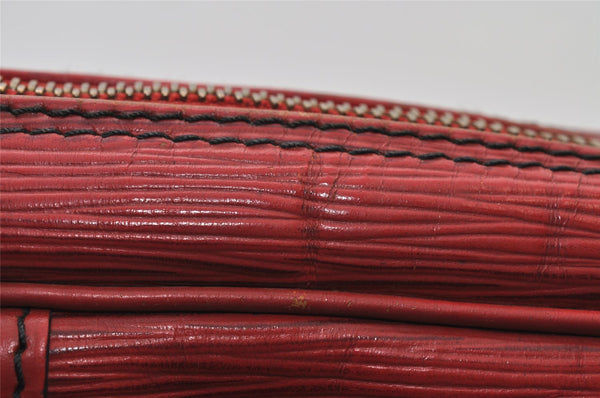 Authentic Louis Vuitton Epi Porte Documents Voyage Briefcase Red M54477 LV 6891I