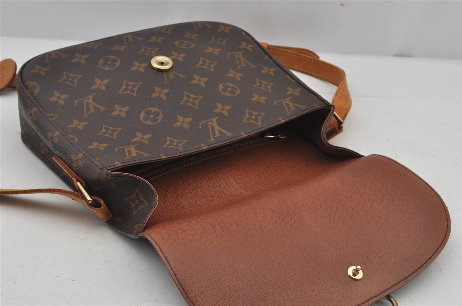 Authentic Louis Vuitton Monogram Saint Cloud GM M51242 Shoulder Cross Bag 6891J