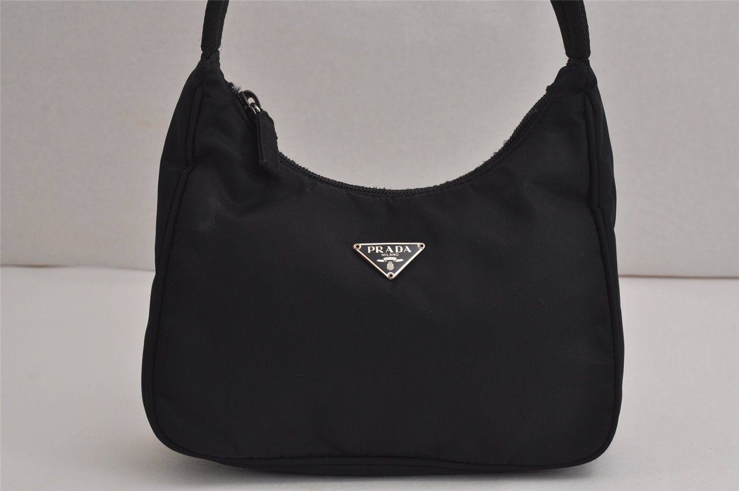 Authentic PRADA Vintage Nylon Tessuto Shoulder Hand Bag Purse Black 6892J
