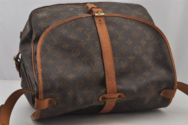 Authentic Louis Vuitton Monogram Saumur 35 Shoulder Cross Bag M42254 LV 6893J