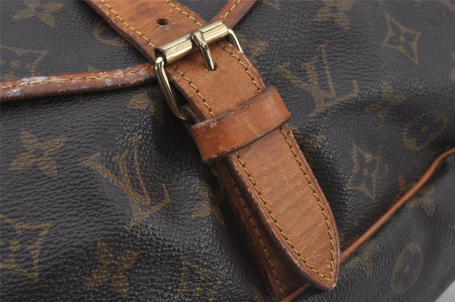 Authentic Louis Vuitton Monogram Saumur 35 Shoulder Cross Bag M42254 LV 6893J