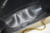 Authentic GUCCI Web Sherry Line Chain Shoulder Cross Bag Leather Black 6893K