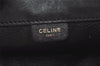 Authentic CELINE Vintage Clutch Hand Bag Purse Leather Black 6894J