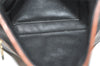 Authentic CELINE Vintage Clutch Hand Bag Purse Leather Black 6894J