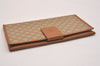 Authentic CELINE Macadam Blason Pattern Long Wallet PVC Leather Beige 6895J