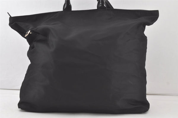 Authentic GUCCI Vintage 2Way Shoulder Travel Bag Nylon Leather Black 6895K