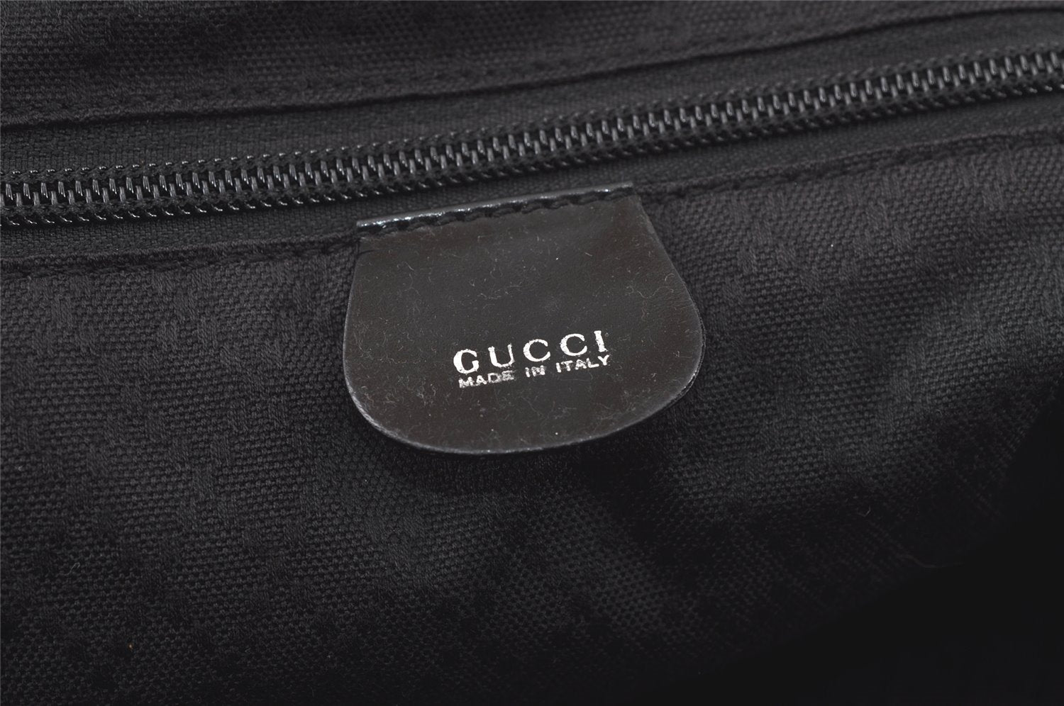 Authentic GUCCI Vintage 2Way Shoulder Travel Bag Nylon Leather Black 6895K