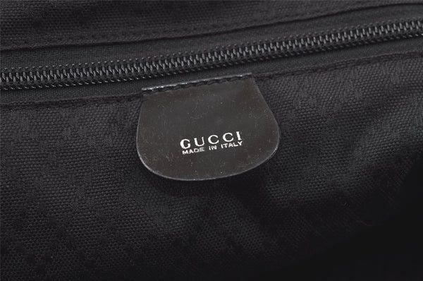 Authentic GUCCI Vintage 2Way Shoulder Travel Bag Nylon Leather Black 6895K