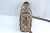 Authentic GUCCI Web Sherry Line Shoulder Bag GG PVC Leather Brown Junk 6896J