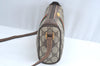 Authentic GUCCI Web Sherry Line Shoulder Bag GG PVC Leather Brown Junk 6896J
