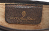 Authentic GUCCI Web Sherry Line Shoulder Bag GG PVC Leather Brown Junk 6896J
