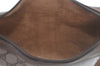Authentic GUCCI Web Sherry Line Shoulder Bag GG PVC Leather Brown Junk 6896J