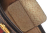 Authentic GUCCI Web Sherry Line Shoulder Bag GG PVC Leather Brown Junk 6896J