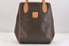 Authentic CELINE Macadam Blason Shoulder Tote Bag PVC Leather Brown 6896K