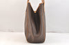 Authentic CELINE Macadam Blason Shoulder Tote Bag PVC Leather Brown 6896K