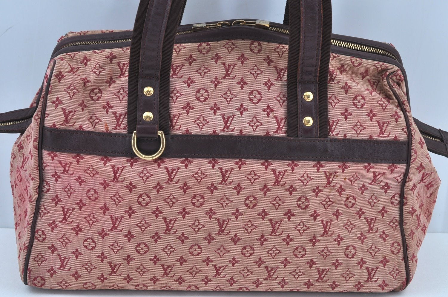 Authentic Louis Vuitton Monogram Mini Josephine GM Hand Bag Pink M92213 LV 6898H