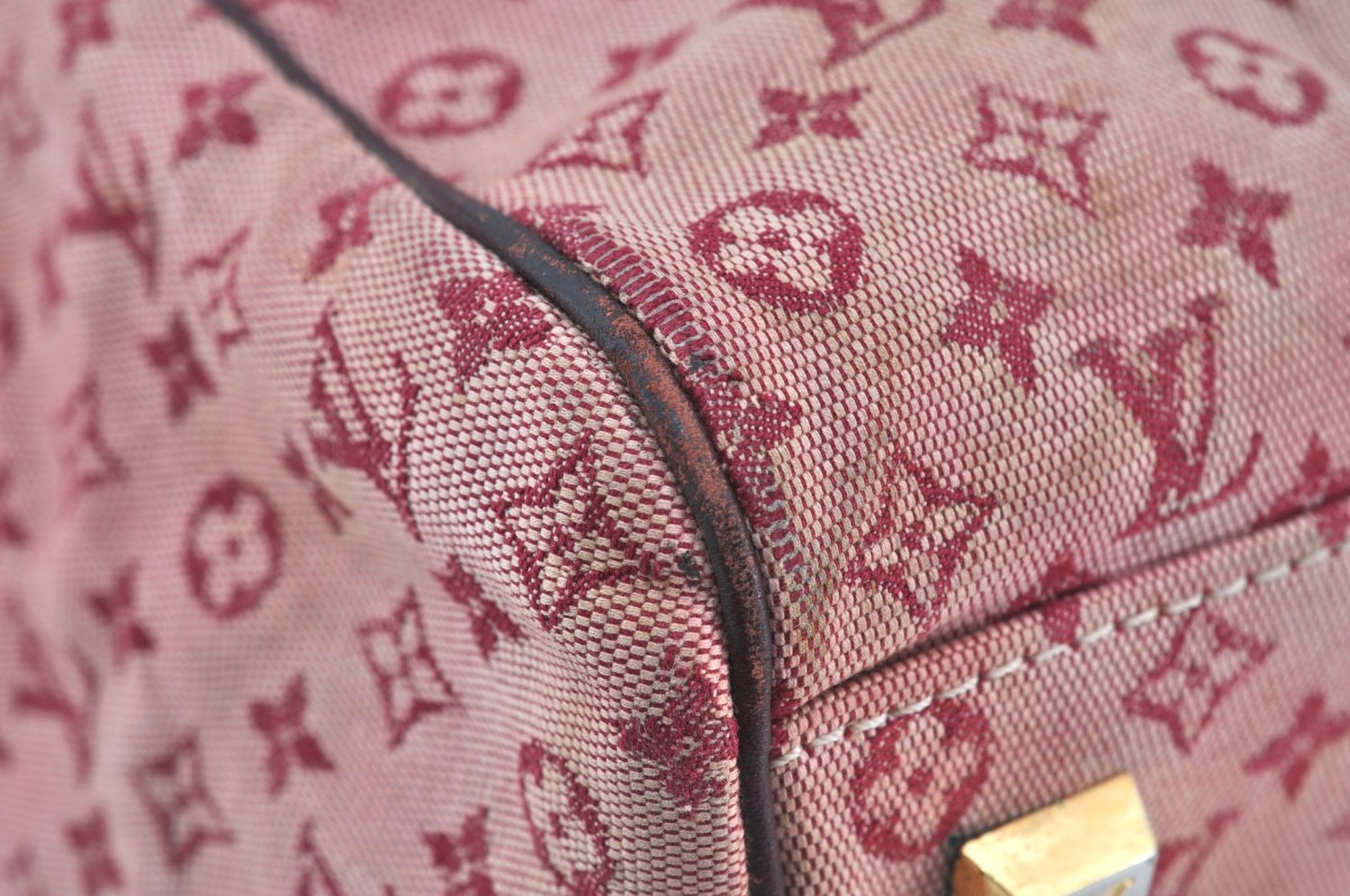 Authentic Louis Vuitton Monogram Mini Josephine GM Hand Bag Pink M92213 LV 6898H