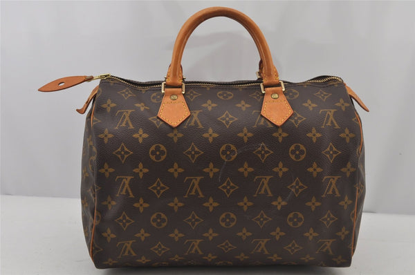 Authentic Louis Vuitton Monogram Speedy 30 Hand Boston Bag M41526 LV 6898J