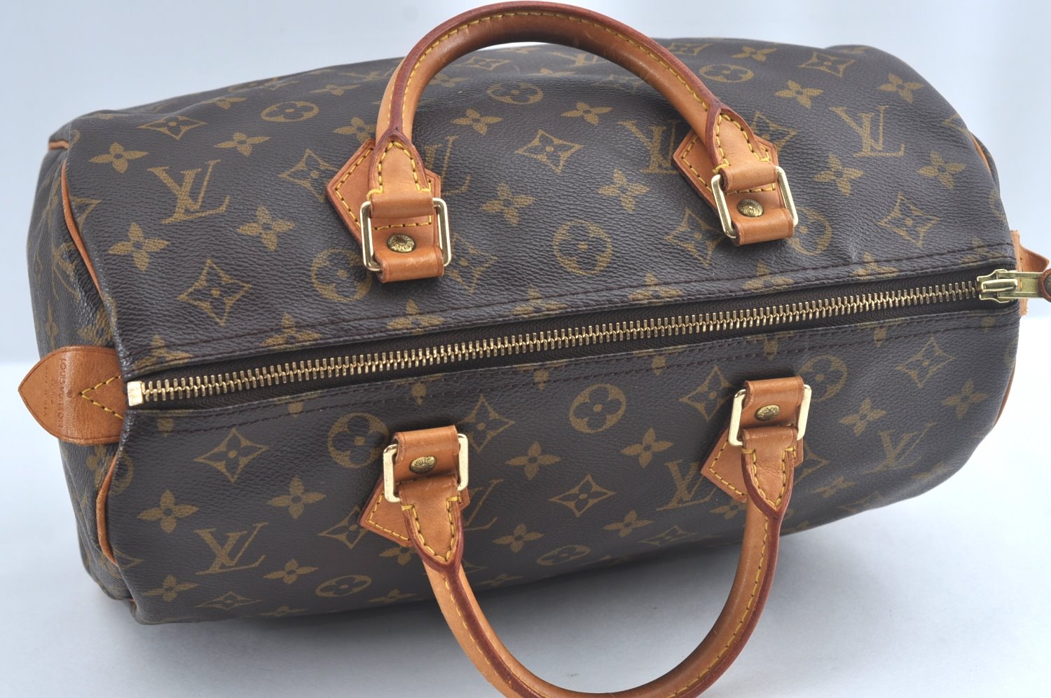 Authentic Louis Vuitton Monogram Speedy 30 Hand Boston Bag M41526 LV 6898J